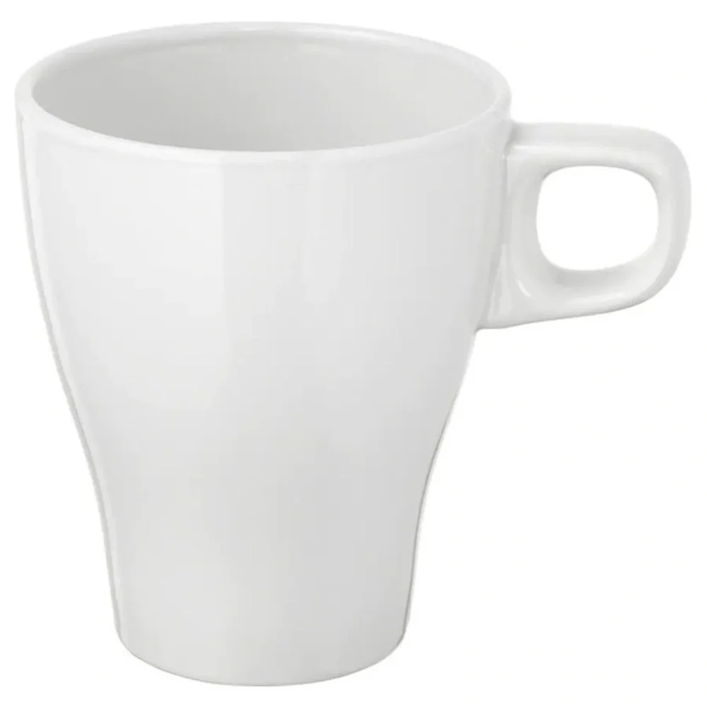 2 IKEA FÄRGRIK Mug, stoneware white8 oz coffee hot tea cup white color new